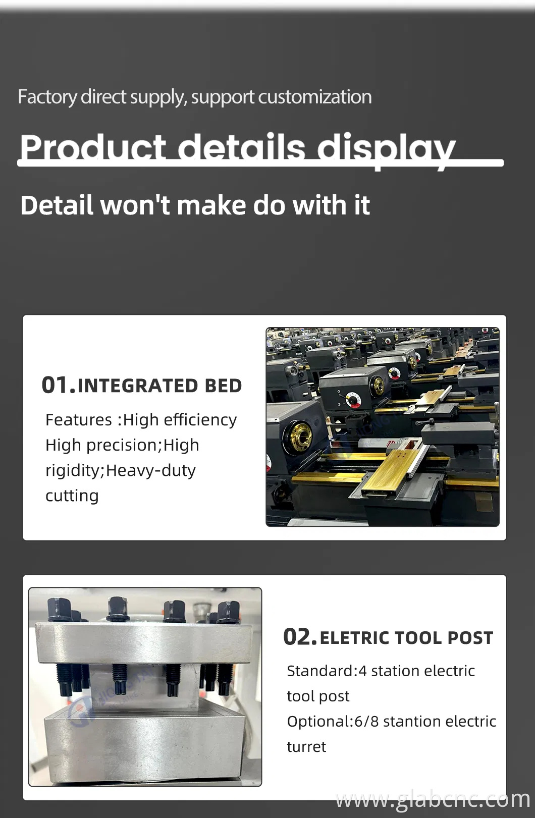CNC Horizontal Lathe Ck61125 Metal Lathe Machine CNC Milling Machine